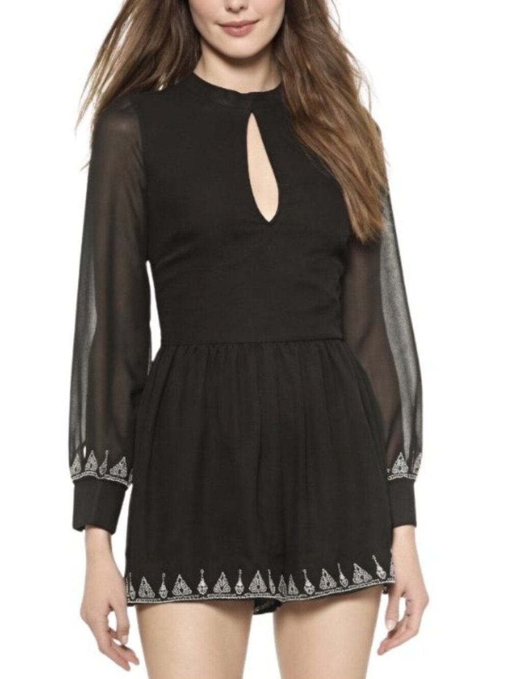 Anthropologie House Of Harlow 1960 Women's Hendrix Romper Black Size Small